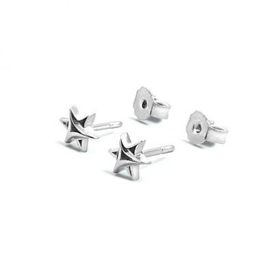 Серьги-гвоздики из серебра «Звезды»