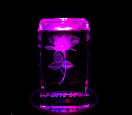 Светильник-ночник «Роза в стекле»