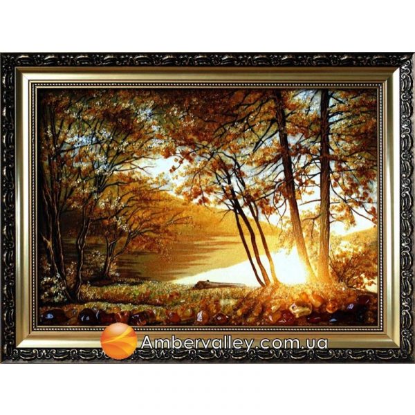 Картина из янтаря «Восход солнца»