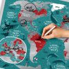 Скретч-карта мира Travel Map «Marine World»