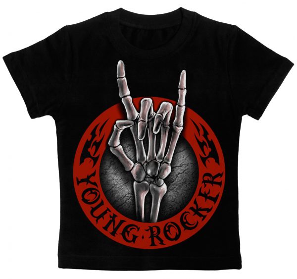 Детская футболка Young Rocker черная