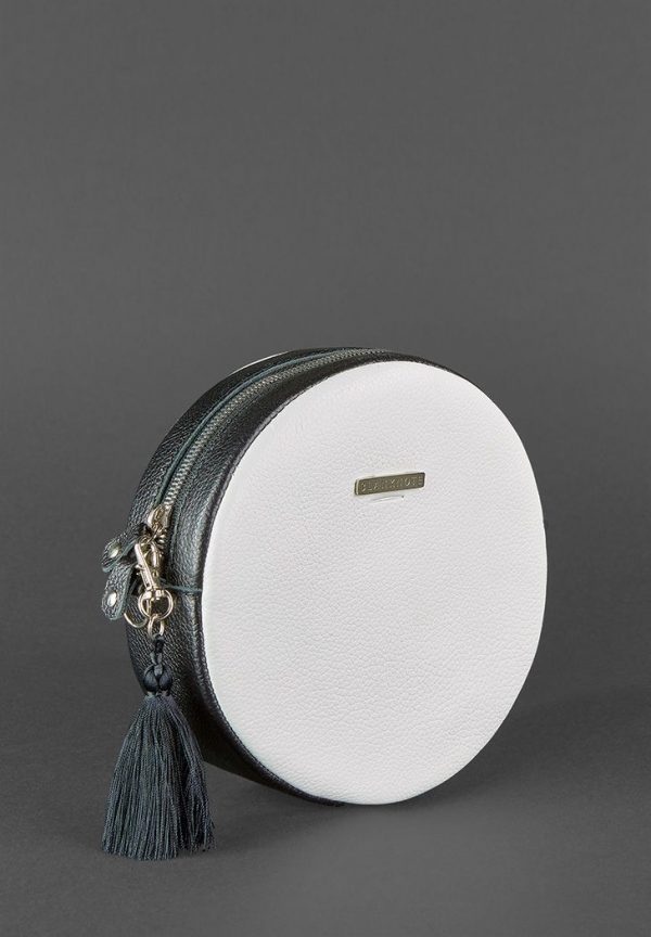 Круглая сумочка «Tablet» BlankNote (черно-белая)