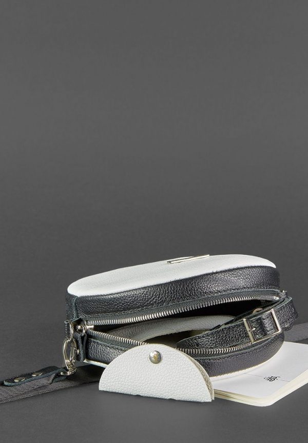 Круглая сумочка «Tablet» BlankNote (черно-белая)