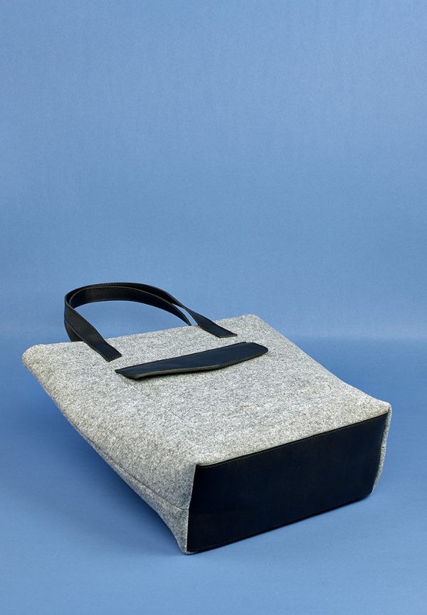 Женская сумка-шоппер «D.D.» BlankNote (фетр + кожа графит)