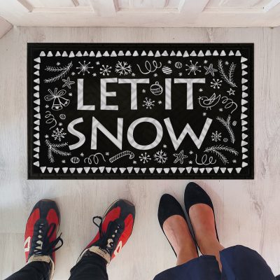 Коврик придверный с принтом «Let it snow»
