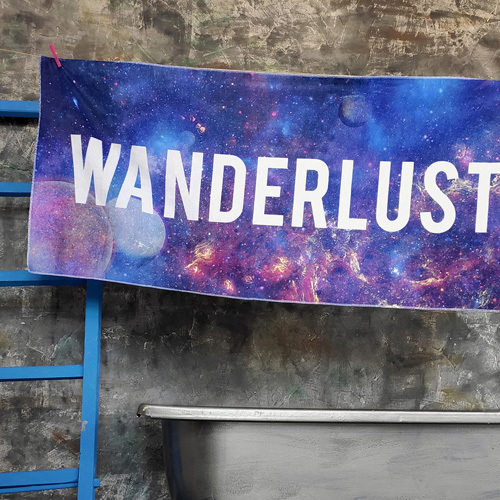 Полотенце большое с принтом «Wanderlust»