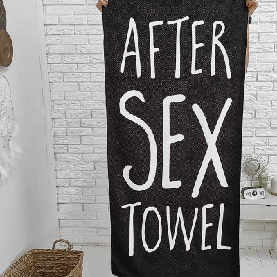 Полотенце большое с принтом «After sex towel»