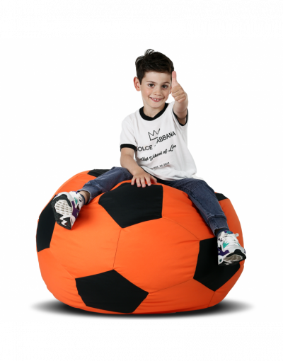 Кресло-мяч средний, оранжевый с черным