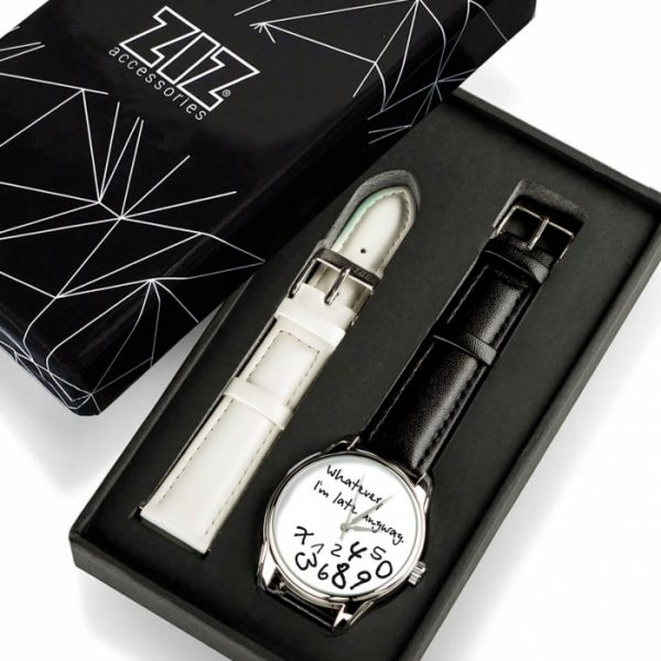 Часы наручные ZIZ « Late white» насыщенно - черный, серебро