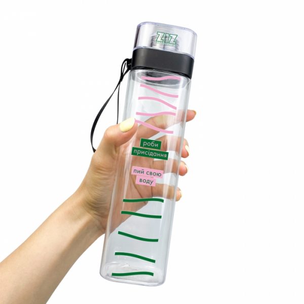 Бутылка для воды ZIZ «Пей и приседай»
