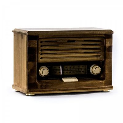 Радиоприемник ретро «Малыш» FM-радио, бамбуковый корпус