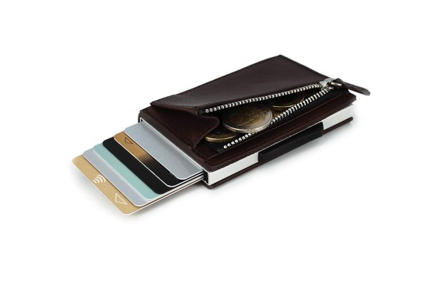 Бумажник на молнии OGON Cascade, коричневый