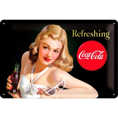 Табличка «Coca-Cola - Refreshing Lady» Nostalgic Art (22227)