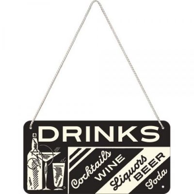 Вывеска на шнурке «Sing Drinks» Nostalgic Art (28010)