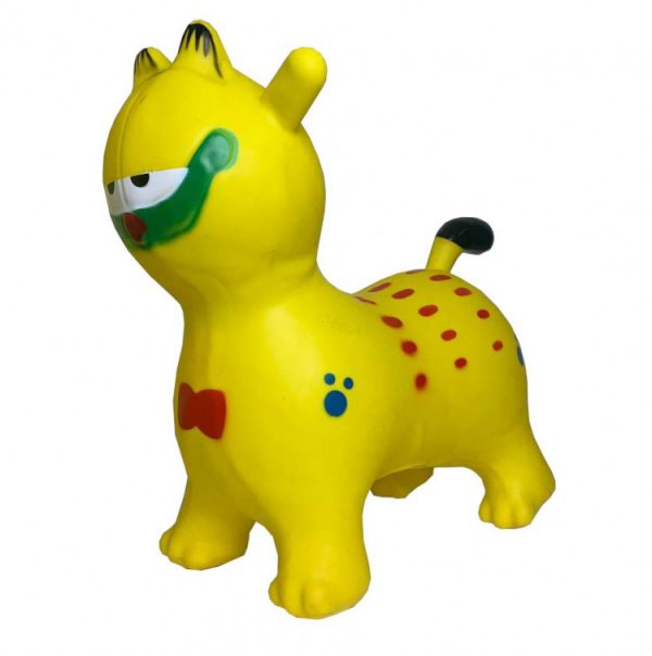 Детский резиновый прыгун-котик (желтый)