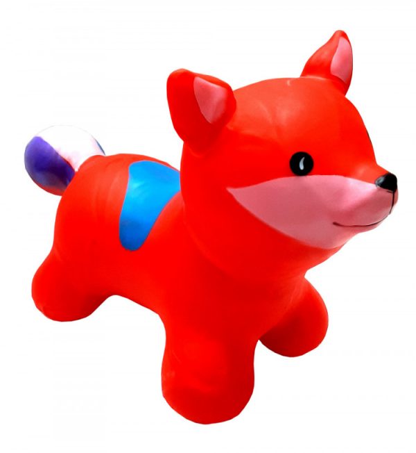 Детский резиновый прыгун-лисица (красный)