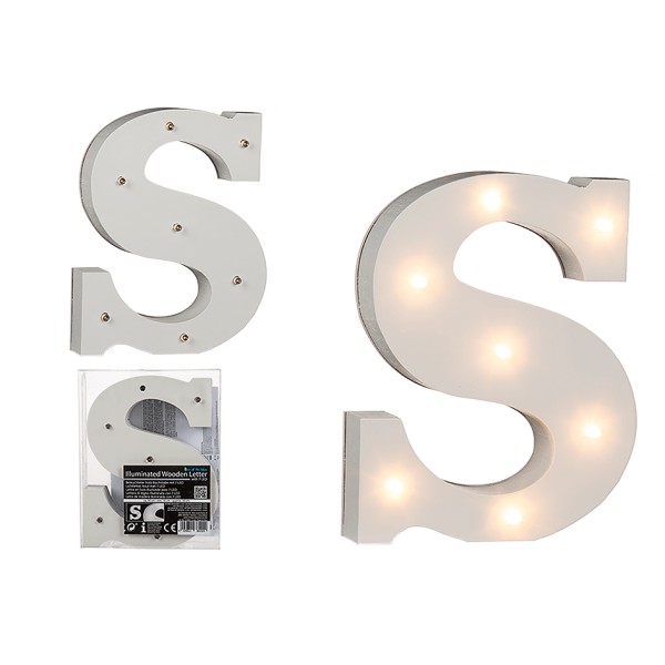 Буква S декоративная с LED подсветкой
