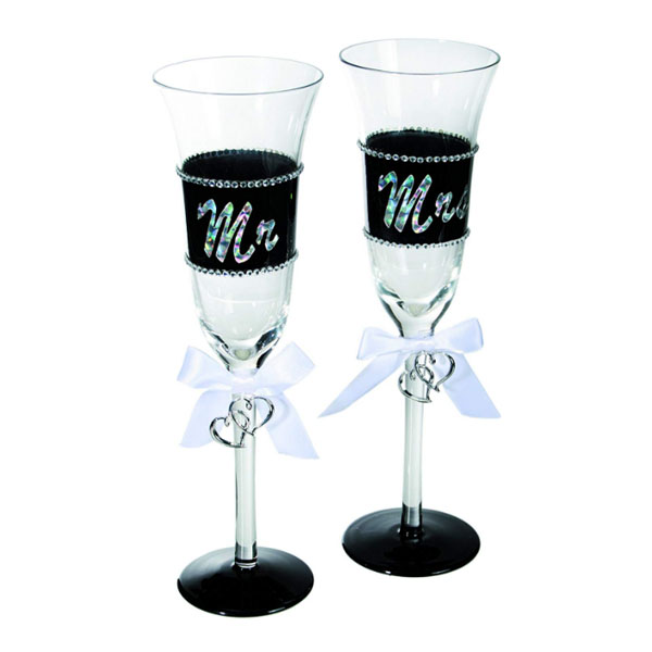 Набор бокалов для шампанского «Mr. & Mrs.»