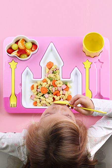 Набор детской посуды для обеда, розовый