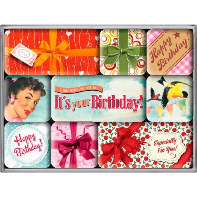 Набор из 9 магнитов «Say It 50's Happy Birthday» Nostalgic Art (83052)