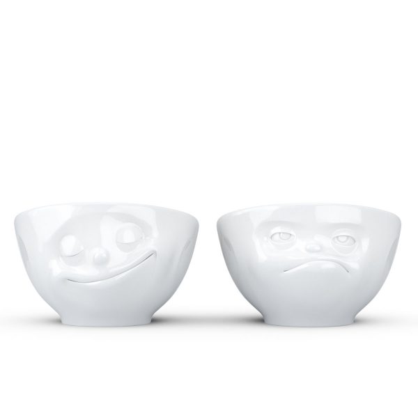 Набор из двух фарфоровых подставок для яиц Tassen Счастливая улыбка и Хмм