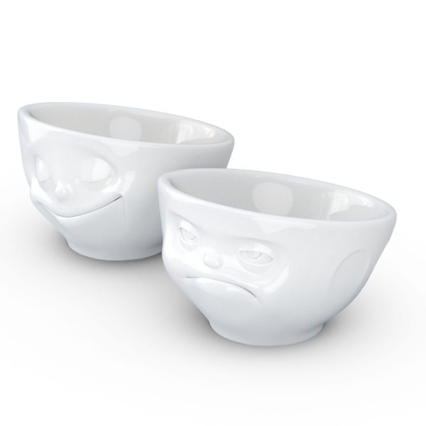 Набор из двух фарфоровых подставок для яиц Tassen Счастливая улыбка и Хмм