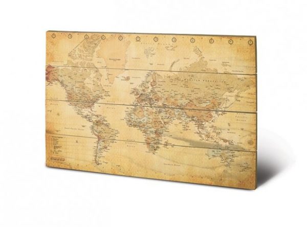 Постер деревянный «World Map»