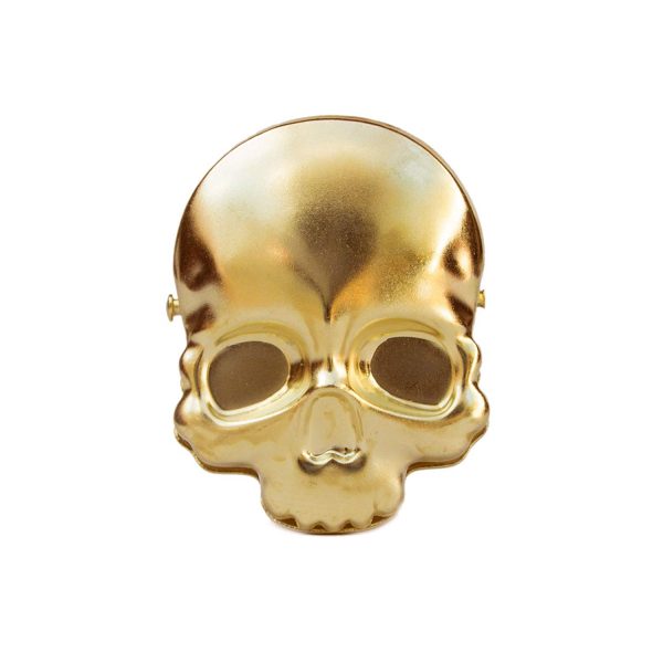 Биндер в форме черепа, золотой