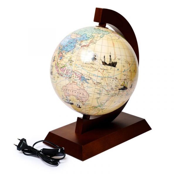 Глобус с маршрутами землепроходцев с подсветкой Glowala Глобус с маршрутами землепроходцев с подсветкой Glowala