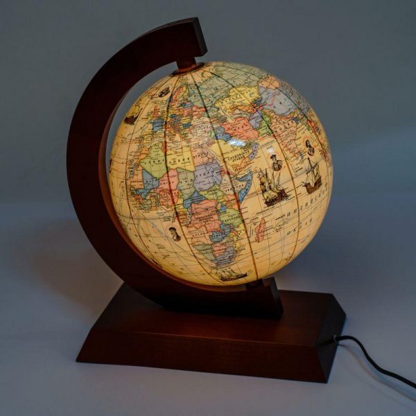 Глобус с маршрутами землепроходцев с подсветкой Glowala Глобус с маршрутами землепроходцев с подсветкой Glowala