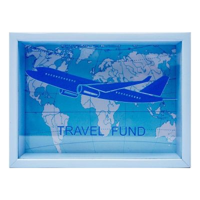 Копилка для бумажных денег «Travel Fund» BST 20х15 см. голубой