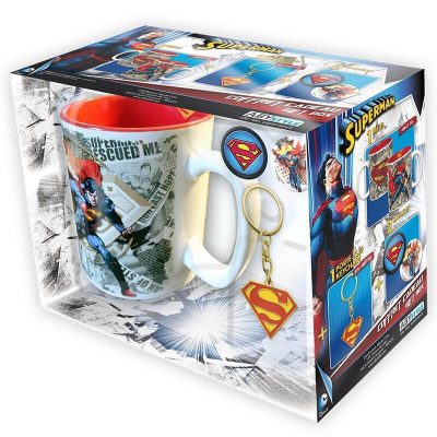 Набор подарочный «Супермен» чашка, брелок, значок DC Comics