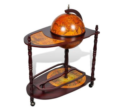 Глобус бар напольный со столиком 330 мм. коричневый