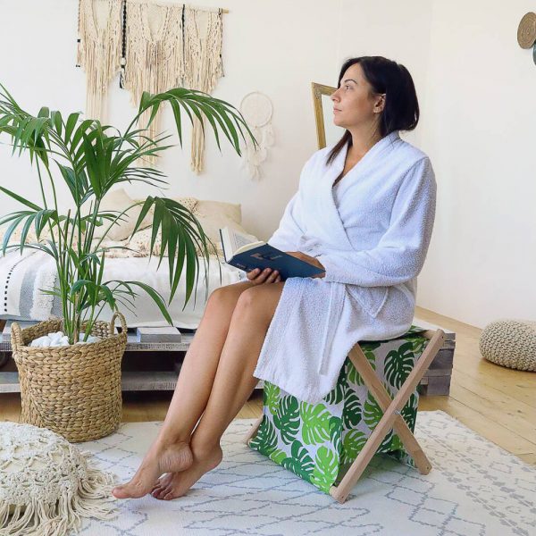 Складная корзина для хранения «Тропические листья»