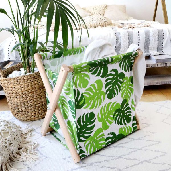 Складная корзина для хранения «Тропические листья»