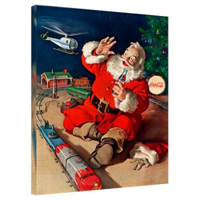 Картина на ткани, 40х50 см «Санта с Coca-Cola»