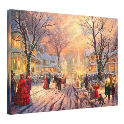 Картина на ткани, 45х65 см «Викторианское рождество»