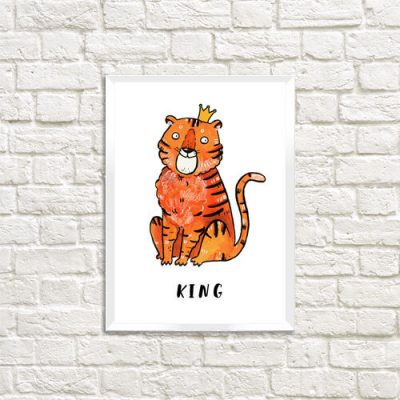 Постер в рамке а4 «King»