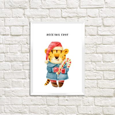 Постер в рамке а4 «Веселих свят»