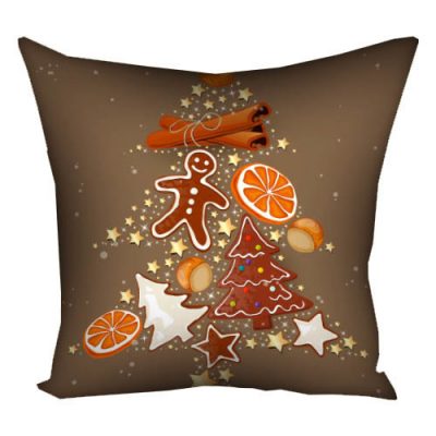 Подушка с принтом 40х40 см «Новогодний декор»