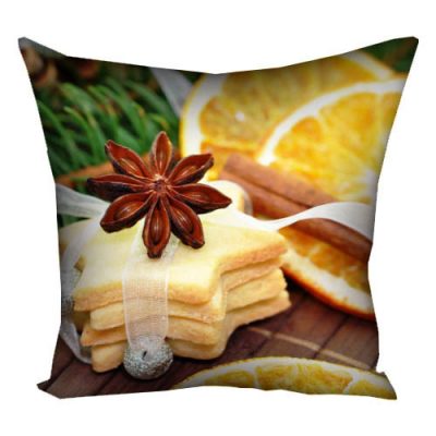 Подушка с принтом 40х40 см «Рождественские печеньки»