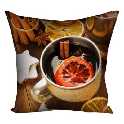 Подушка с принтом 40х40 см « Глинтвейн»