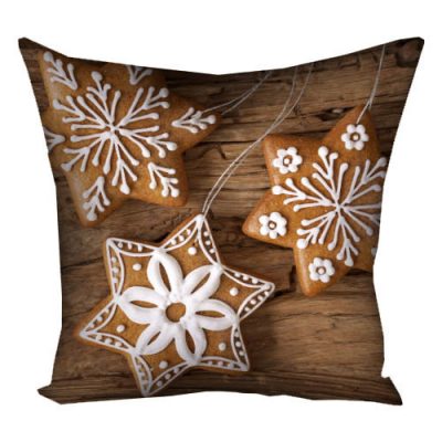 Подушка с принтом 40х40 см «Рождественские пряники»