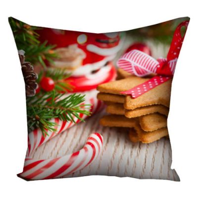 Подушка с принтом 40х40 см «Рождественский декор»