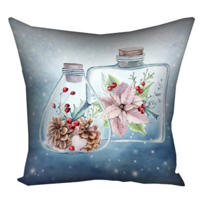 Подушка с принтом 40х40 см « Новорічний декор»