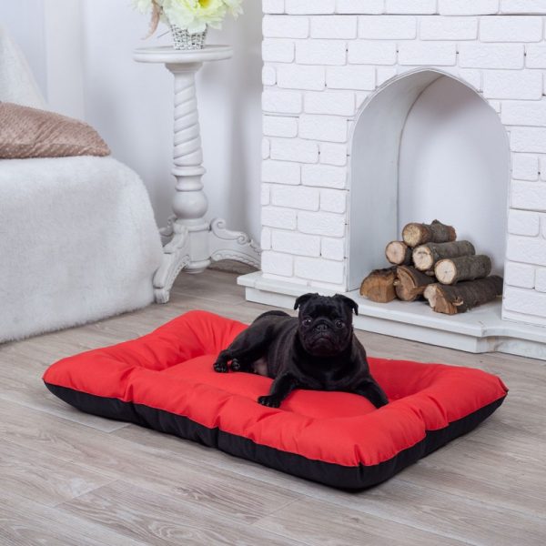 Лежанка для собаки «Стайл» красная с черным