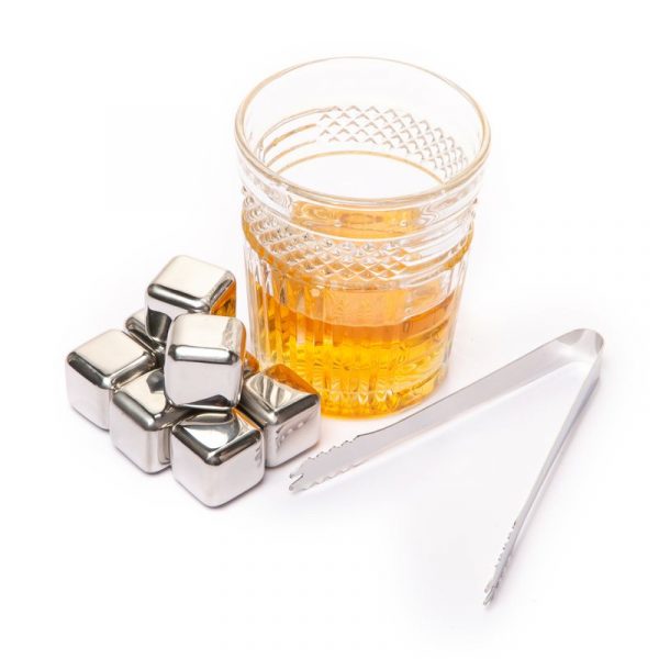 Набор камни кубики для виски металлические 8 шт с пинцетом в подарочной коробке Decanto Набор камни кубики для виски металлические 8 шт с пинцетом в подарочной коробке Decanto
