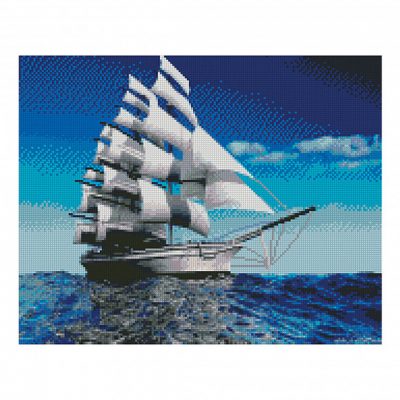 Алмазная мозаика «Белоснежные паруса» Strateg 40х50 см