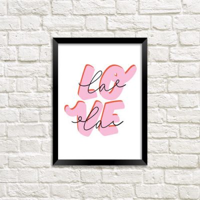 Постер в рамке A3 "Love lala"
