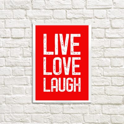 Постер в рамке A3 "Live Love Laugh"